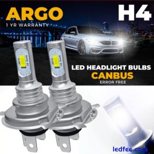 H4 Led Xenon White Canbus Error Free 6000k Car High Low Beam Headlight Bulbs 12v
