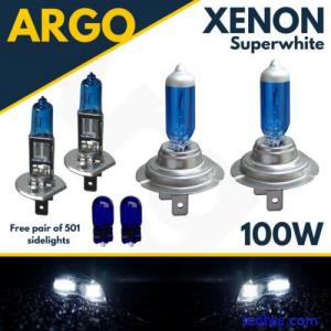 Vauxhall Xenon White Headlight Bulbs 100w H1 H7 Side Light Bulbs Dipped Main Hid