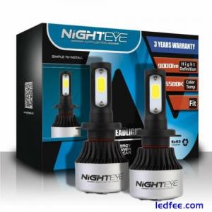 Nighteye Car 72W 9000LM H7 LED Conversion Headlight KIT 6500K Bulbs Xenon White