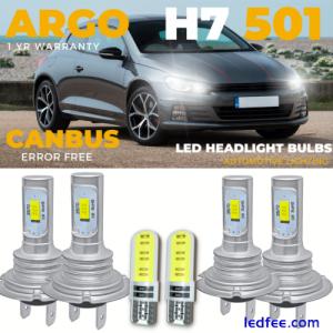 For VW Scirocco Led White Xenon Canbus High Low Headlight Side Light Bulbs 08-17