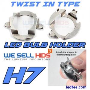 2x H7 LED Headlight Bulb Adapter Holder Audi BMW Mercedes Skoda VW Vauxhall B15