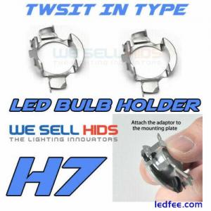 2x H7 LED Headlight Bulb Adapter Holder Audi BMW F10 F20 E60 5 Series 1 B4