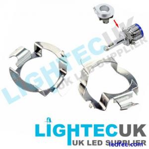 2 LIGHTEC UK UNIVERSAL H7 LED RETAINER BULB HOLDER CLIP ADAPTER HEAD LIGHT 