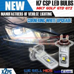 H7 CSP Seoul MK7 GOLF GTD GTI 12 Chip LED CORNERING Bulb Canbus Error Free White