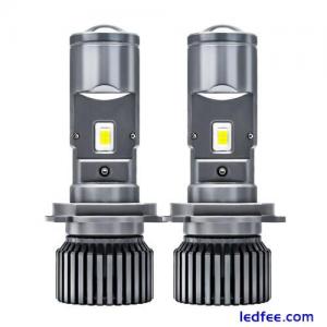 2PCS H4 Bi-LED Mini Projector Lens LHD Headlight Kit Bulbs Hi/Lo Beam 50000LM