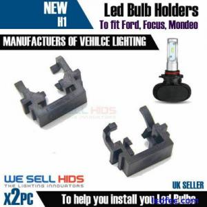 2x H1 LED Headlight Bulb Holder Socket Adapter Kit For Ford Focus Mondeo B10
