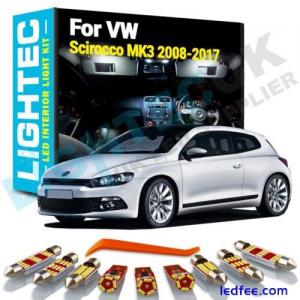 For VW Scirocco 10pc LED Interior Light UK Upgrade Kit Xenon White Bulb Set UK