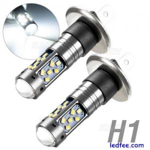 x2 H1 LED Car Lights Headlight Fog Lamp Bulbs Kit H/Lo Beam 6000K White 27-SMD