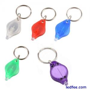 Led Torch Keychain Flashlight Key Ring - Bright White or UV LED Lamp