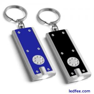 2 LED Keychain Light Ultra Bright Flashlight Keyring Camping Mini Pocket Torch