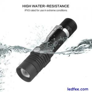 Rechargeable 200000LM Powerful LED Tactical Flashlight Super Bright Zoom Torch