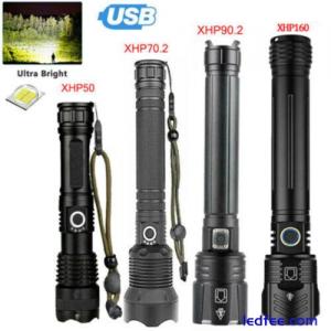 P160 Most Powerful 990000LM LED Flashlight P90 Zoom USB Rechargeable Torch