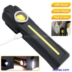 Protable LED Work Light COB Inspection Lamp Magnetic Torch USB Rechargeable Car