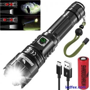 Shadowhawk Torches LED Super Bright, 20000 Lumens Rechargeable LED Torch, USB Ta