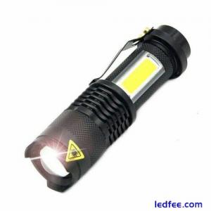 3800 lumen BRIGHT COB LED Flashlight Portable Mini ZOOM torch flashlight