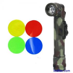 Army FLECKTARN Camo Right-Angle TL-142 TORCH - Small Military LED Flashlight New