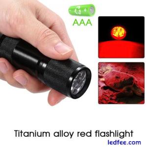 9 LED Red Torch 670NM Deep Red Light Flashlight Against Deteriorating Eyesight