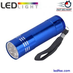 MINI 9 LED ULTRA "BRIGHT" ALUMINIUM POCKET LIGHT FLASHLIGHT CAMPING TORCH UK✨