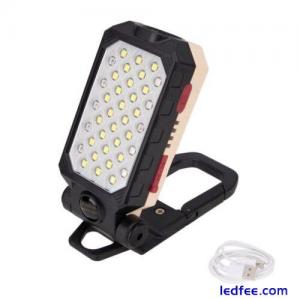 LED Work Light Rechargeable USB Magnetic Lamp Torch Foldable Camping Light