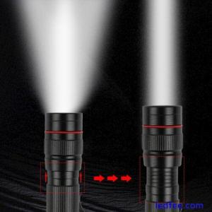 USB Rechargeable LED Mini Torch Flashlight Zoom, High/Low/SOS Waterproof