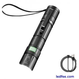 LED Torch 2000 Lumens Rechargeable Super Bright 5 Modes focus Waterproof Pocket