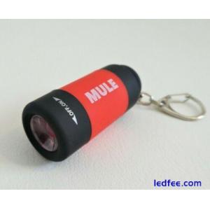 MULE RED USB Rechargeable water resistant inspection torch key-ring EDC