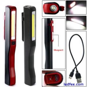 COB Work Light LED Torch Lamp Rechargeable Flashlight Magnetic Inspection Lights