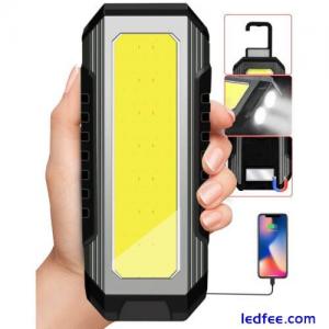 LED COB Work Light Rechargeable Magnetic Torch Flexible Cordless Inspection Lamp