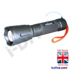 3W 3 Light Mode LED Aluminium Torch Zoom (IN OUT) 2D Battery Supplied
