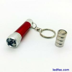 3 LED Tough Quality Pocket Lightweight Torch Light Keyring Batteries Included