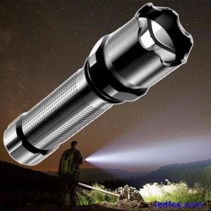 LED Flashlight Tactical Light Super Bright Torch USB Rechargeable Lamp J6P6