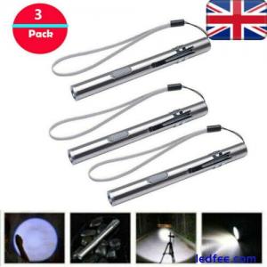 3x 8000 Lumens Portable LED Super Bright USB Rechargeable Pen Torch Lamps Lights