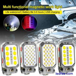 Large LED Work Light COB Inspection Lamp Magnetic Torch USB Rechargeable Car