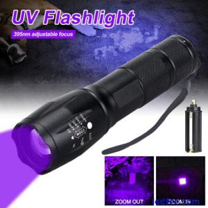 395nm UV Ultra Violet LED Flashlight Blacklight Detection Outdoor Torch  Light