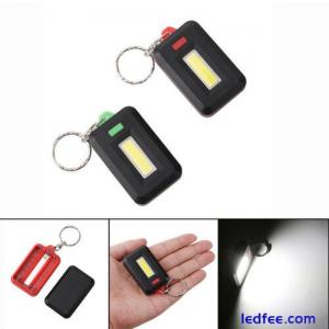 Mini LED COB Flashlight Waterproof Portable Keychain Torch Light Camping Lamp $g