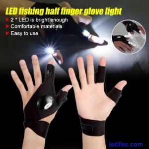 Finger Glove LED Light Flashlight Gloves Outdoor Gear Rescue Night Fishing Lamp