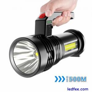 200000 LM LED Searchlight Spotlight USB Rechargeable Hand Torch Work Light Lamp