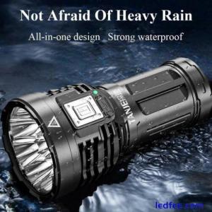 Super Bright Torch 8 LED Flashlight USB Rechargeable Tactical Light COB Fast