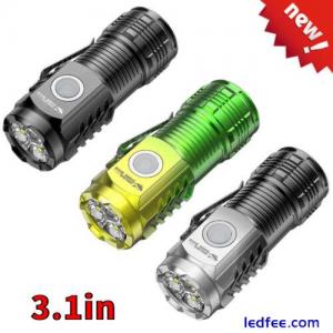 Super Bright Mini LED FlashlightKeychain Pocket Magnetic_Torch USB-Rechargeable