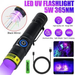 UV 365nm Torch Blacklight Ultraviolet LED Flashlight Pet Urine Stain Detector UK