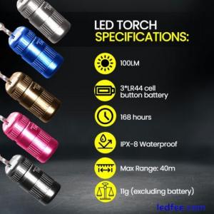 Mini LED Torch Keychain Flashlight Small Strong Aviation Grade Aluminium