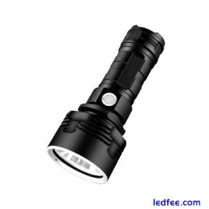 High Power LED Torch 50W Bright Rechargeable Military Grade Tactical Flashlight