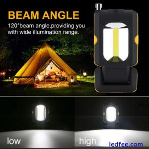 1000lm COB LED White Light Flashlight Magnet Work Light Camping Light