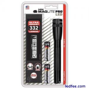 Maglite Mini AA LED Pro Black - 332 lumens - 172m beam - holster pack