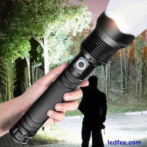 Super Bright LED Flashlight Tactical Zoom P90 P50 Rechargeable Battery Torch New