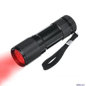 9 LED Red Torch 625NM Deep Red Light Flashlight Against Deteriorating Eyesight