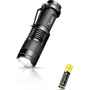 tuare Small LED Torch with AA Battery , 300 Lumens Small Torch LED Super Bright