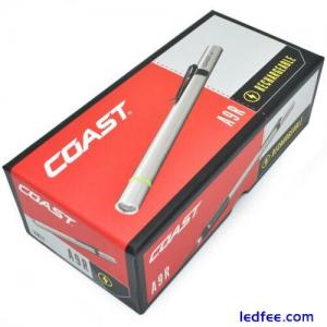 COAST Rechargeable Penlight - Stainless Steel A9R Pen Light USB - ETL10