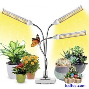 LED Grow Light For Indoor Plants Greenhouses Full Spectrum USB Power 3 Bulbs Inc