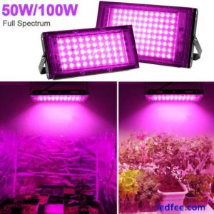 100W LED Grow Light Panel Full Spectrum Plant Lamp for Hydroponic Veg Flowers